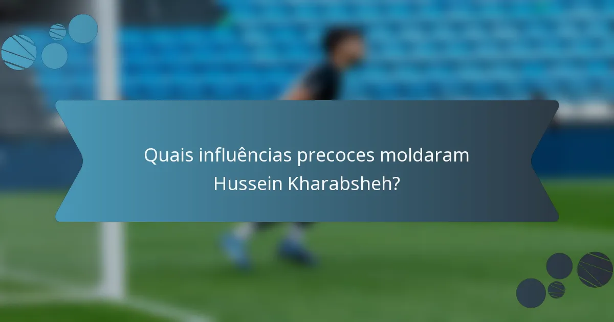 Quais influências precoces moldaram Hussein Kharabsheh?