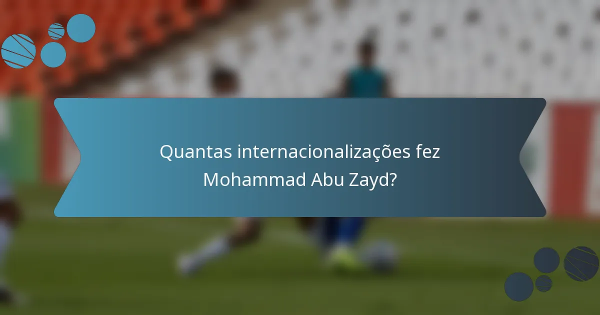 Quantas internacionalizações fez Mohammad Abu Zayd?